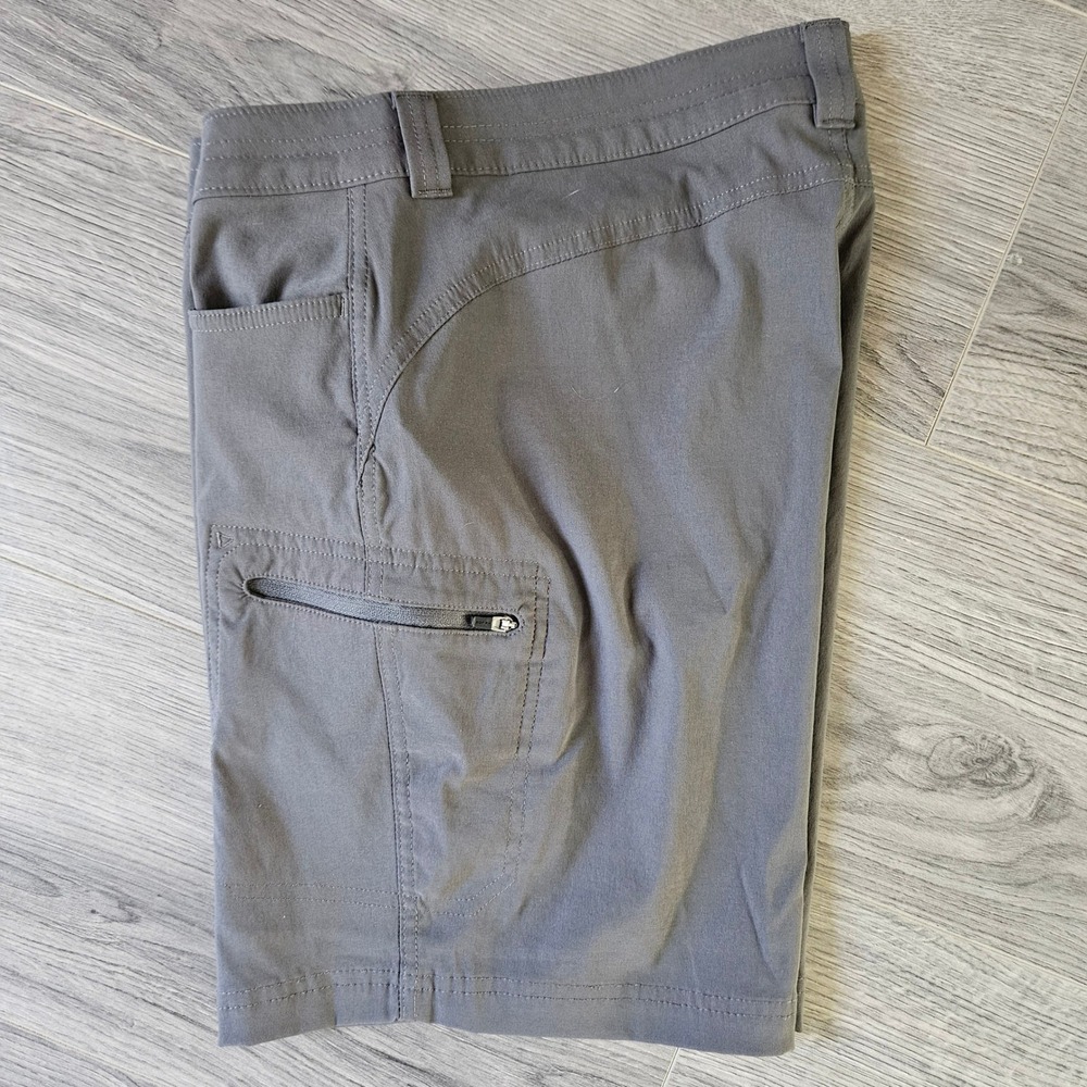Eddie Bauer Guide Pro Shorts Womens 8 Gray Hiking Outdoor Stretch Cargo Nylon - Picture 2 of 10